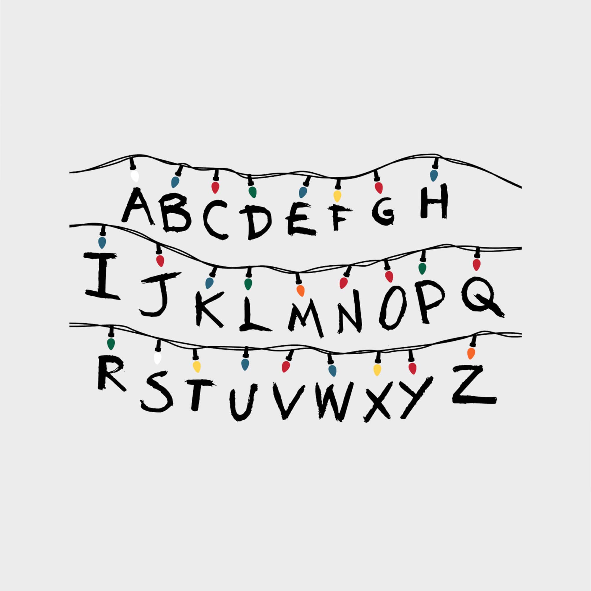 RoomMates Netflix Stranger Things Christmas Lights Peel and Stick Giant Wall Decals w/Alphabet